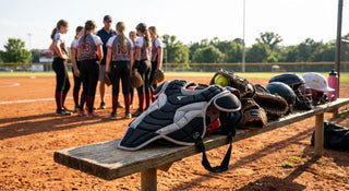 Chest protectors for girls' club softball teams