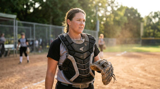 Chest protectors for adult women's softball players