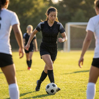 Chest protectors for girls' soccer players