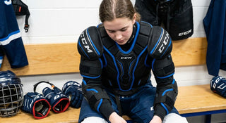 Chest protectors for girls' ice hockey players