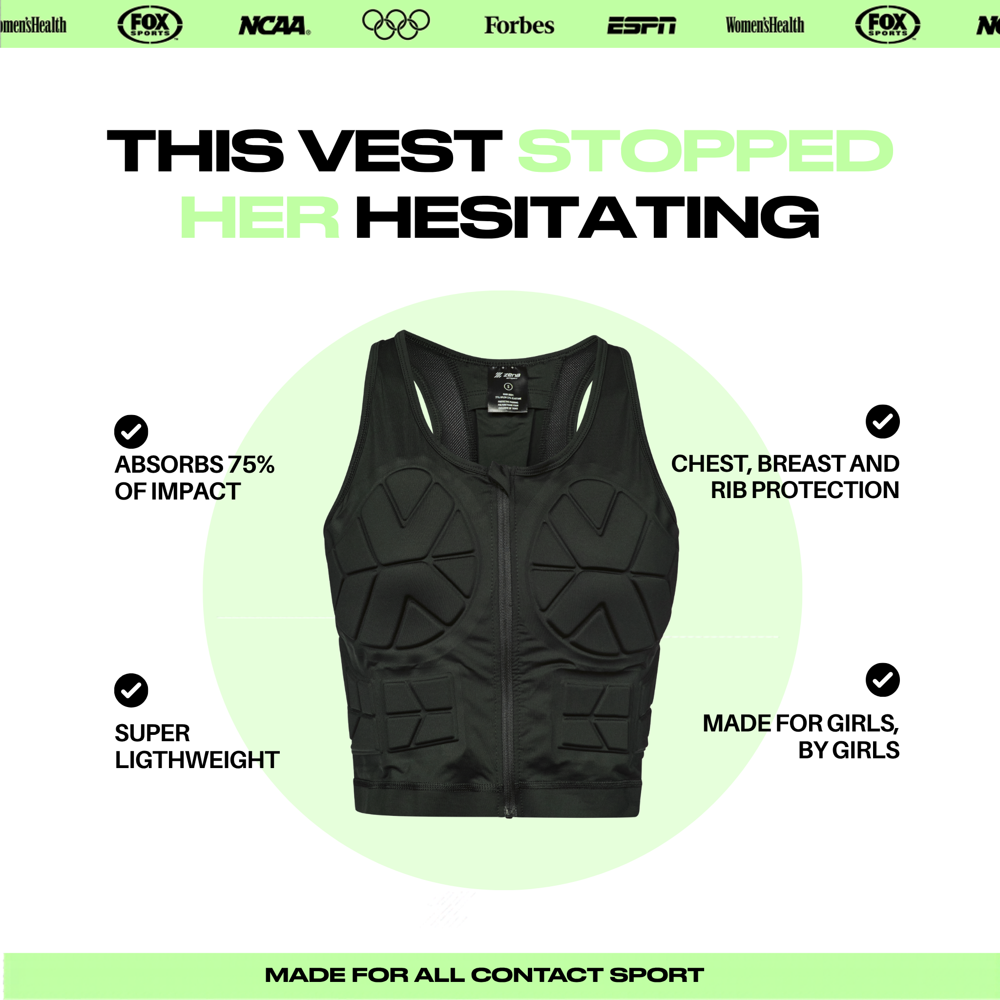 Zena Sport Chest Protector Vest